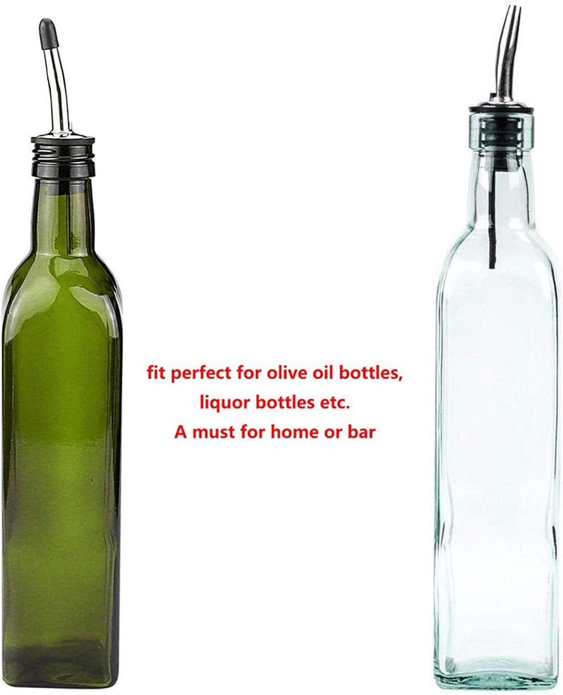 Liquor Pour Spout Set Stainless Steel Bottle Spouts and Liquor Pourer Dust Cap Covers 7+7 Pcs Speed Pour Top for Bottles