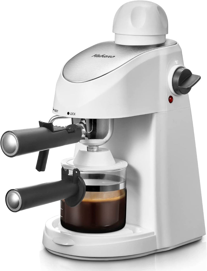 Yabano Espresso Machine, 3.5Bar Espresso Coffee Maker, Espresso and Cappuccino Machine with Milk Frother, Espresso Maker with Steamer(White)