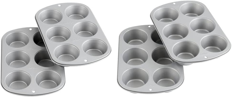 Wilton Recipe Right Non-Stick 6-Cup Standard Muffin Pan, Set of 2