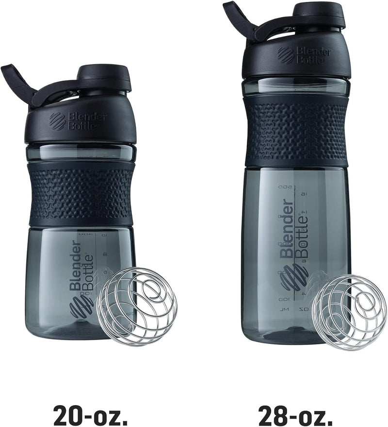 BlenderBottle SportMixer Shaker Bottle Perfect for Protein Shakes and Pre Workout, 20-Ounce, Plum