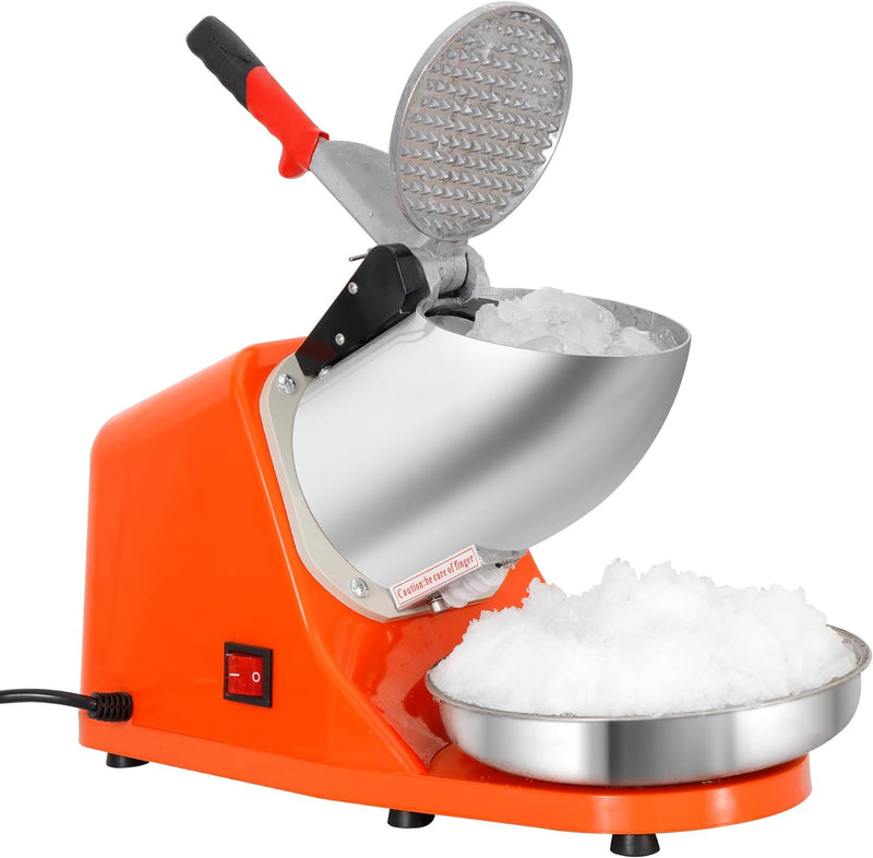 ZENY Electric Ice Crushers 300W 2000r/min w/Stainless Steel Blade Shaved Ice Snow Cone Maker Kitchen Machine (Silver)