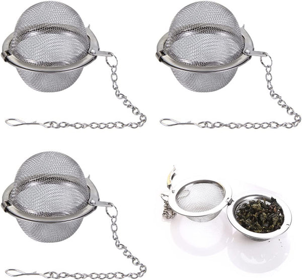 3PCS Tea Infuser, Upgraded Tea Strainer, Premium Tea Infusers for Loose Tea, Tea Steeper, Tea Ball for Tea Flavoring Herbal Spices Seasonings