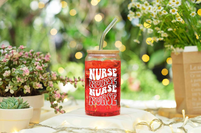 Christmas Gifts For Nurse - Nurse Gifts For Women - Nurse Appreciation Gifts For Nurses, Nursing Student, Nurse Practitioner, Registered Nurse - RN Gifts For Nurses Women - 16 Oz Coffee Glass