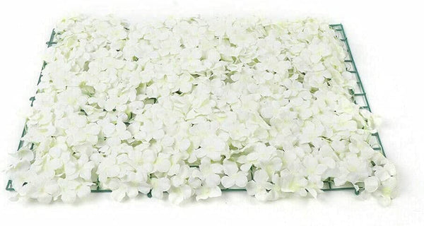 Artificial Flower Wall Panel - Silk Rose Wedding Decoration White 20Pcs