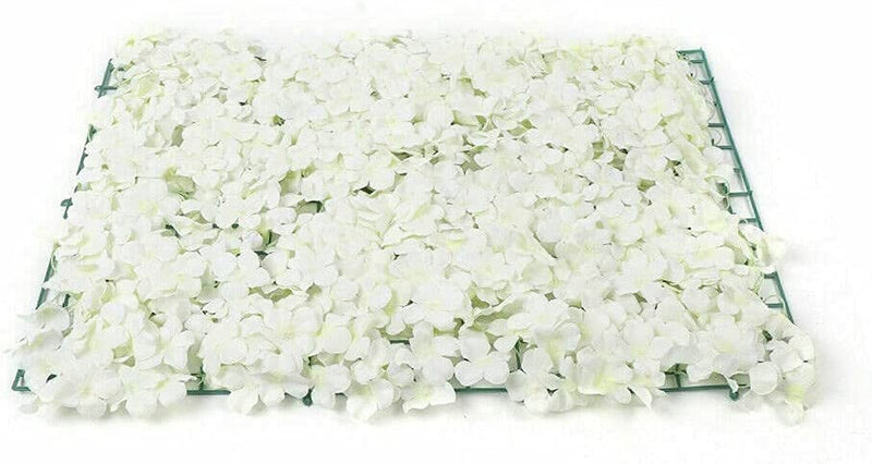 Artificial Flower Wall Panel - Silk Rose Wedding Decoration White 20Pcs
