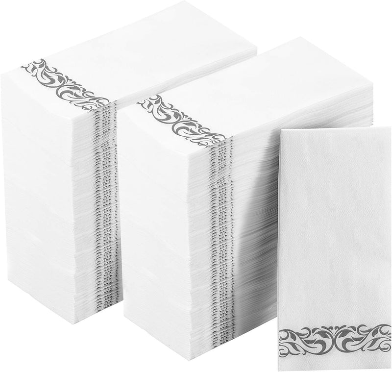 200 Pack Vplus Paper Napkins Guest Towels Disposable Premium Quality 3-ply Dinner Napkins Soft, Absorbent, Party, Wedding Napkins for Kitchen, Parties, Dinners or Events (Gold)