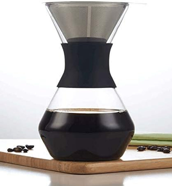 Pour Over Coffee Maker with Dripper Filter 34 Ounce/ 1000ml Glass Coffee Brewer