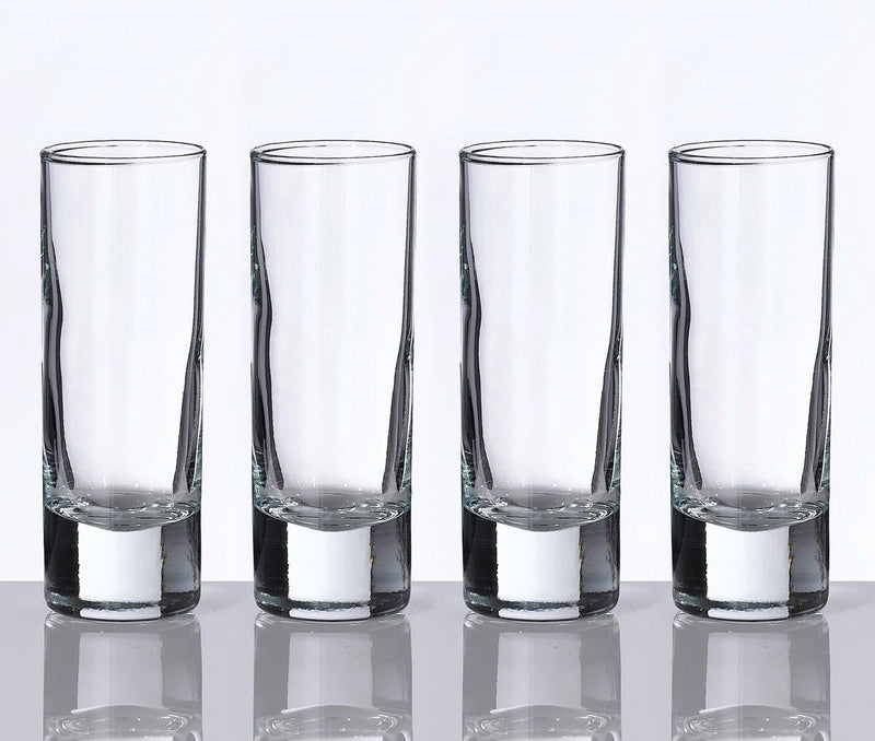 Lillian Rose Set of 4 Tall Shot Glasses, 4 Count (Pack of 1), Clear, 8 ounces