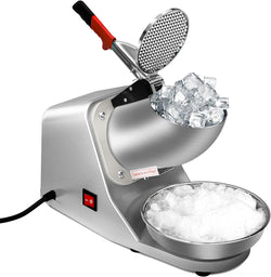 ZENY Electric Ice Crushers 300W 2000r/min w/Stainless Steel Blade Shaved Ice Snow Cone Maker Kitchen Machine (Silver)