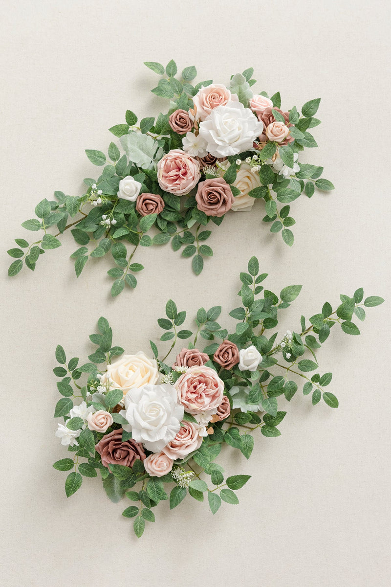 Dusty Rose  Cream Head Table Floral Swags