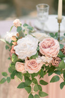 Head Table Floral Swags in Dusty Rose & Cream
