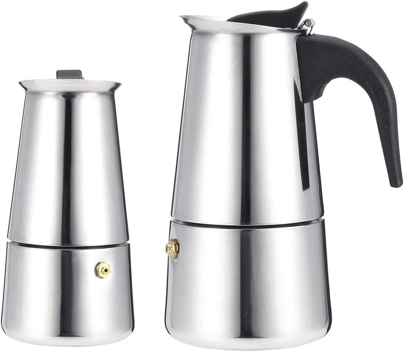 200/450ml Portable Espresso Coffee Maker Moka Pot Stainless Steel with Electric stove Filter Percolator Coffee Brewer Kettle Pot (450ml)