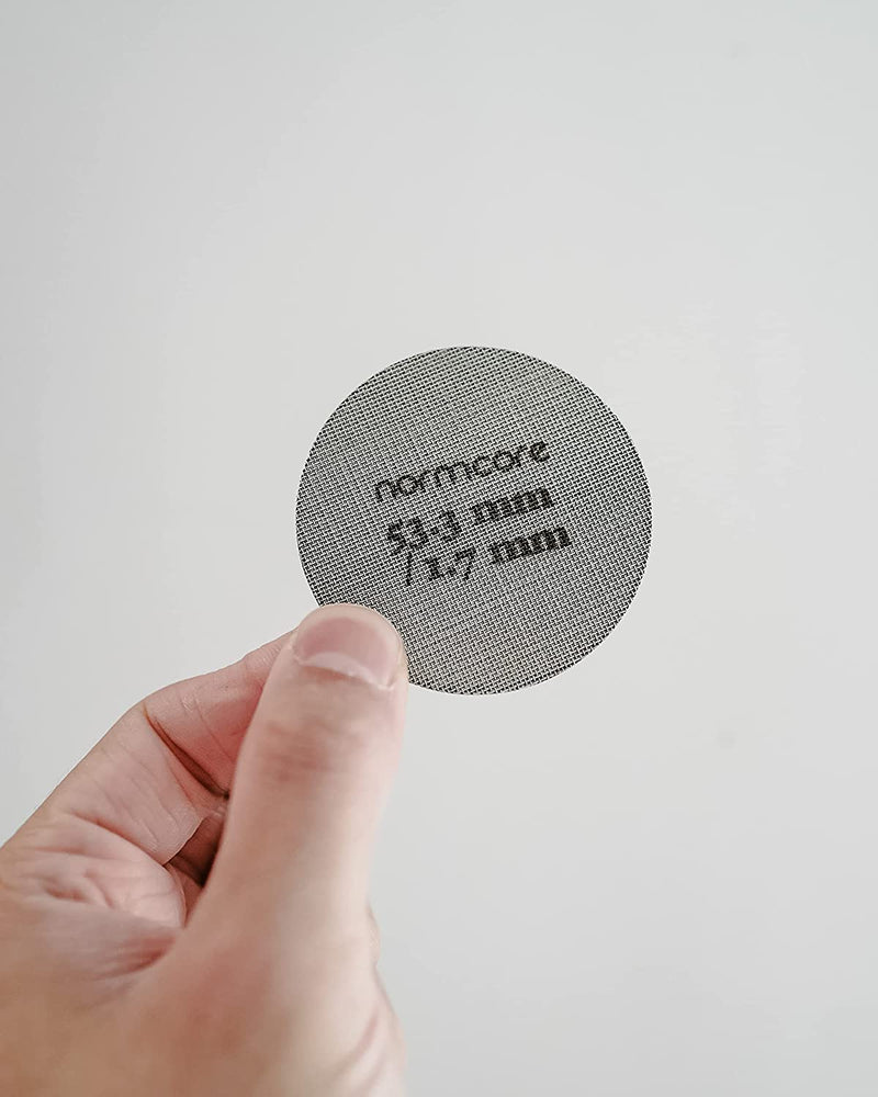 Normcore 53.3mm Puck Screen - Lower Shower Screen - Metal Contact Screen for Espresso 54mm Portafilter Filter Basket - 1.7mm Thickness 150μm - 316 Stainless Steel