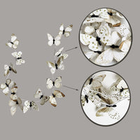 Artificial Butterfly Garland, Fake Butterfly Decorative Vines, DIY 3D Unique Butterfly Hanging Decor for Home Wall Easter Spring Flowers Party Wedding Arch Shopping Mall Window Decorations. (White)