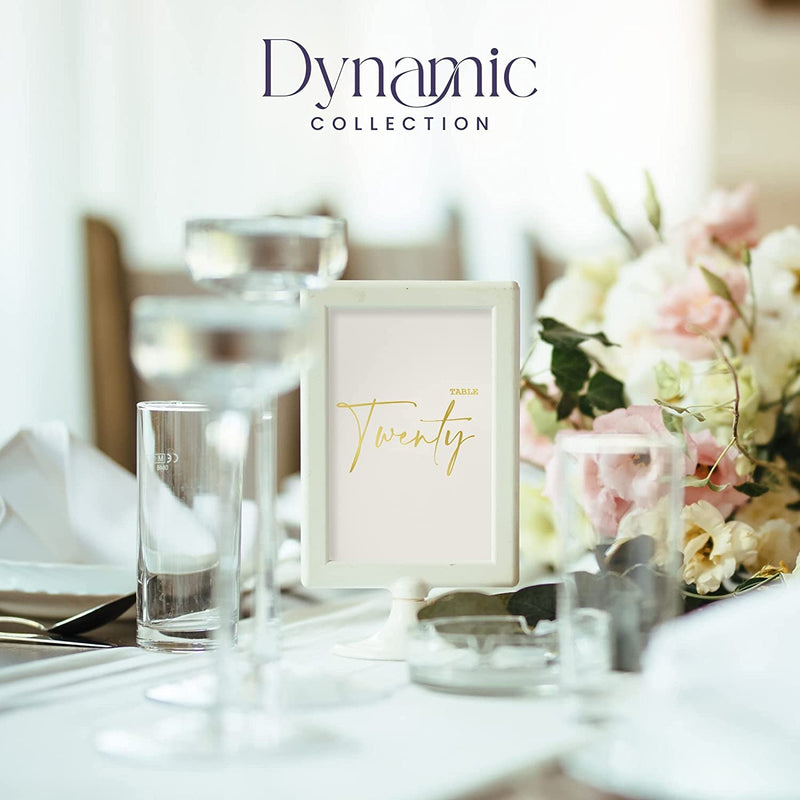 Wedding Table Numbers - Gold Table Numbers for Wedding Reception with Double Sided Table Number Cards 1-30 + Head Table & Gift Table Card, Luxury Gold Foil, 400 GSM, 4X6 Inches