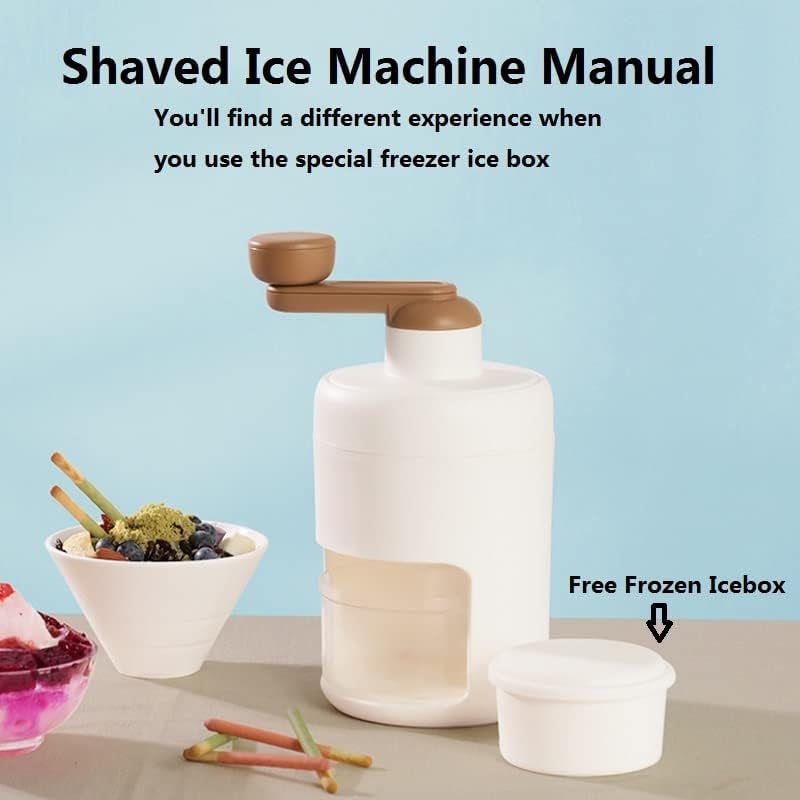 Shoxil Shaved Ice Machine Snow Cone Machine Manual - Portable Ice Crusher and Shaved Ice Machine with Free Ice Cube Trays - BPA Free