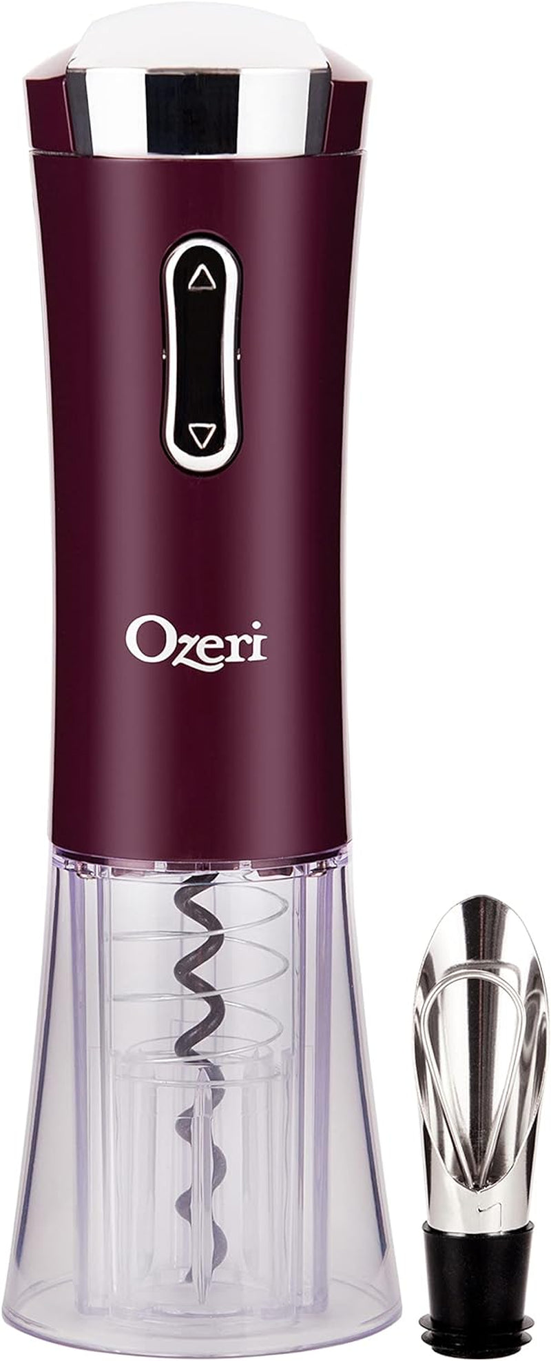 Ozeri Nouveaux II Electric Wine Opener with Foil Cutter, Wine Pourer and Stopper