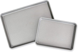 USA Pan Nonstick Half Sheet Pan and Quarter Sheet Pan, Set of 2, Aluminized Steel