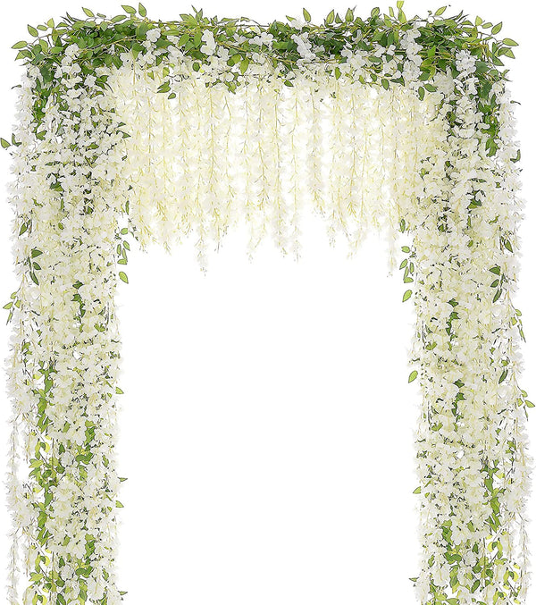 Artificial Wedding Flower Garland - 5Pcs Total 30Ft