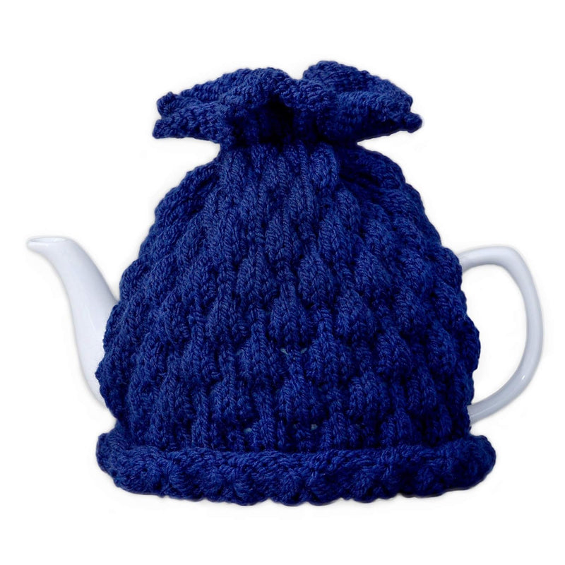 Navy Teapot Cozy Tea Pot Cosy Cover Knitted Warmer Cosie