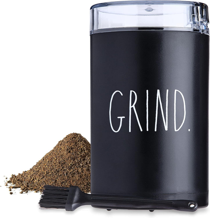 Rae Dunn Electric Coffee Grinder, Perfect Grinder for Coffee, French Press, Espresso, and Drip Coffee, Grinders for Spices, Seeds, Nuts, Grains, and Herbs, Cream