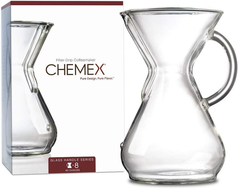 Chemex Pour-Over Glass Coffeemaker - Glass Handle Series - 8-Cup - Exclusive Packaging