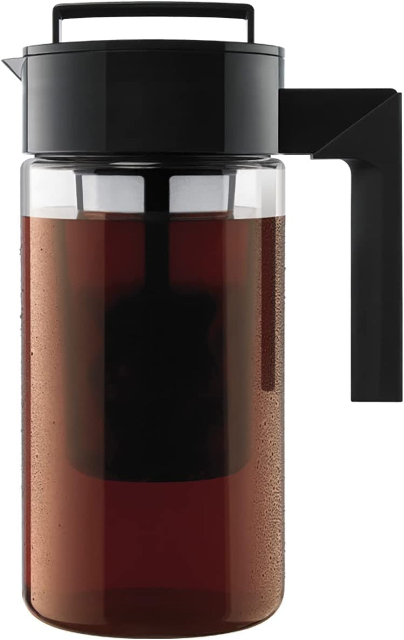 Takeya Patented Deluxe Cold Brew Iced Coffee Maker, 1 Quart, Black