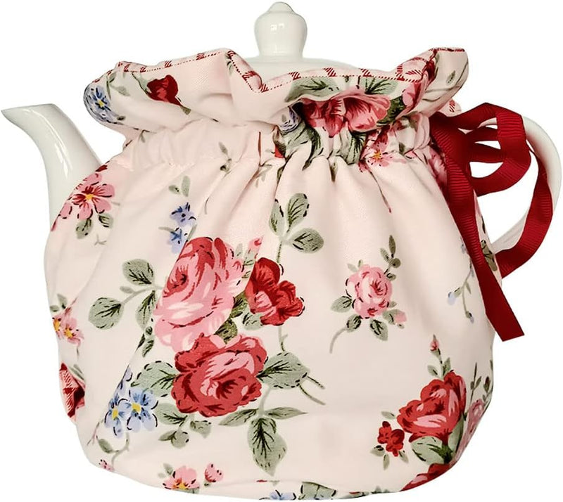 Tea Pot Cozies, Cotton Vintage Floral Teapot Dust Cover Tea Cosy, Kitchen Home Decorative Tea Pots Cozy with Insulation Pad for Housewife, Friend, Mom