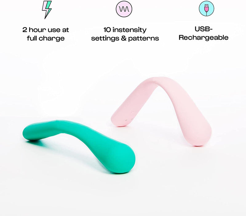 Unbound Bender: Flexible, Portable, Rechargeable, Waterproof Massager, Quartz