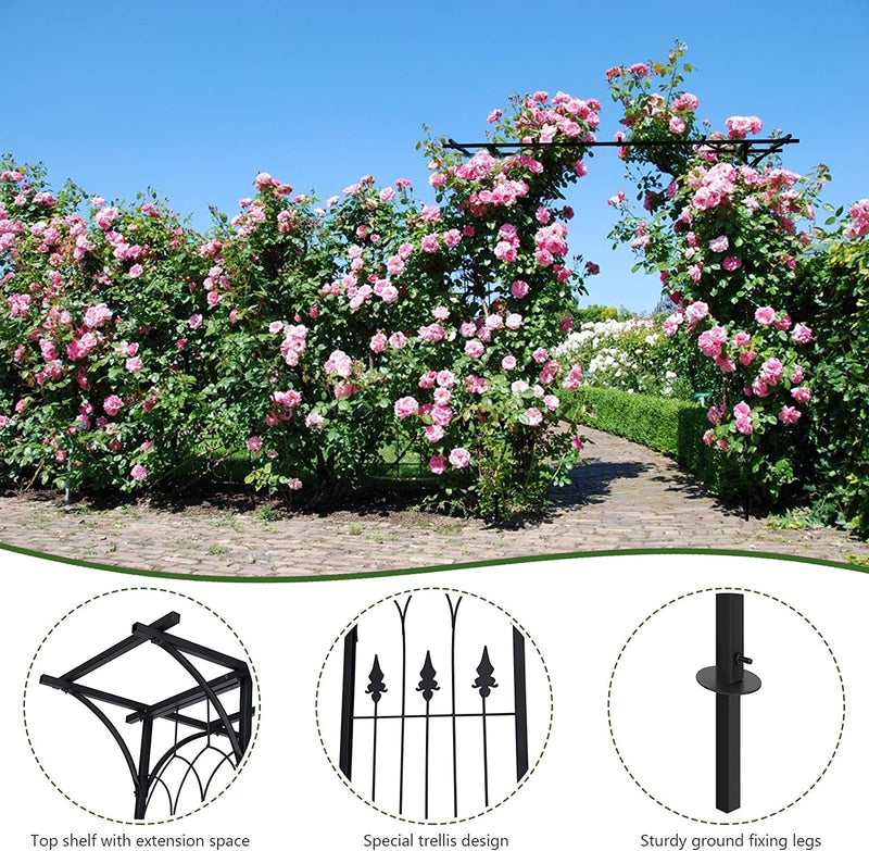 Metal Archway for Garden Wedding - Climbing Plant Trellis and Pergola Decor