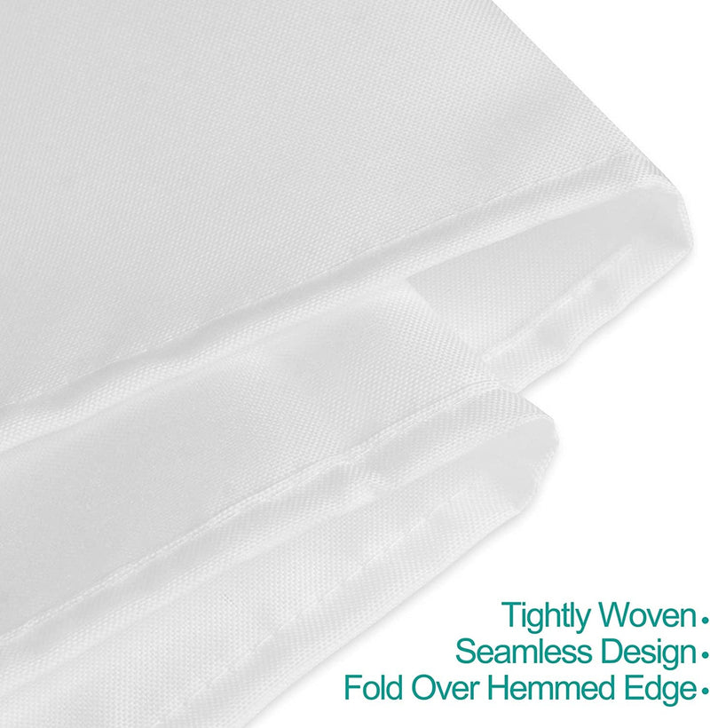 EMART 6 Pack Rectangle Tablecloth - 60 X 102 Inch White Polyester Banquet Table Cloths