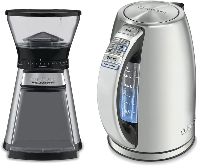 Touchscreen Burr Grinder, 7.34"(L) x 5.0"(W) x 11.14"(H), 14 cups