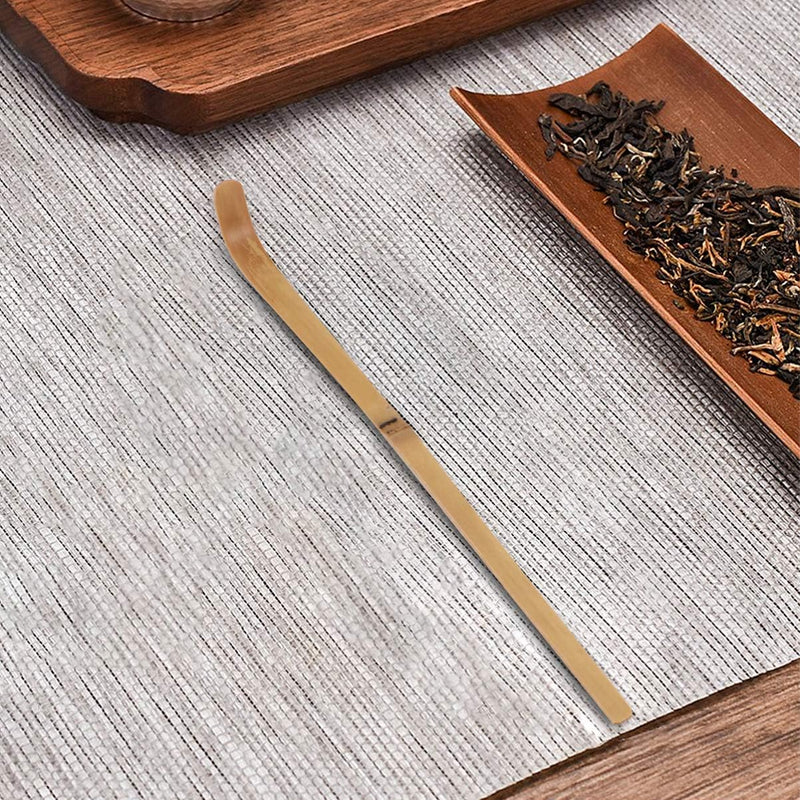 Hemoton 2 Pcs Bamboo Matcha Scoop Japanese Tea Leaf Sticks Tea Whisk Scooping Coffee Powder Scoop for Spices Condiments (Light Brown)