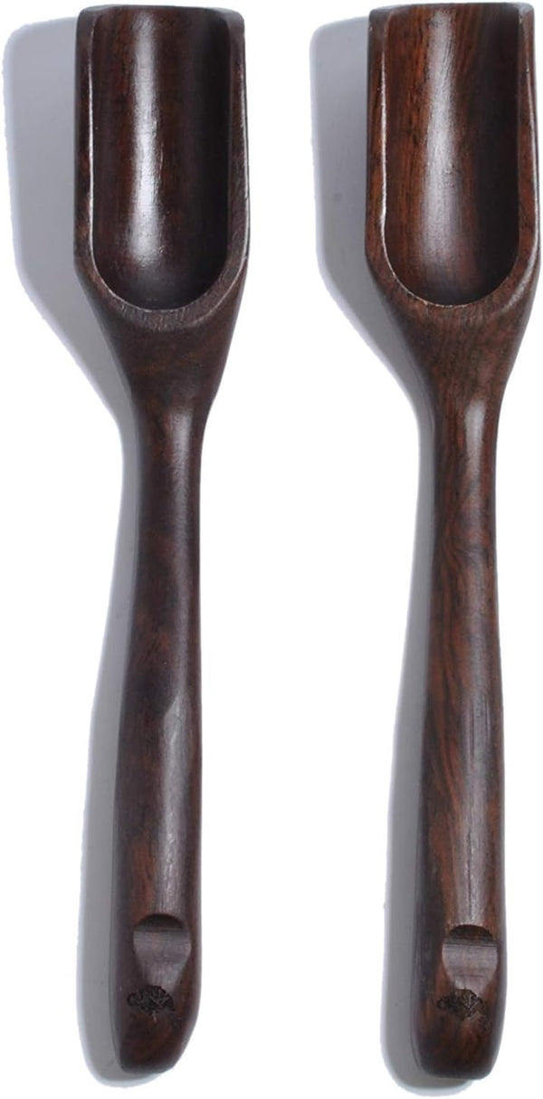 Cha Yuen – 2 pieces Ebony Wood Loose tea scoops, Handmade craftsmanship Very delicate and practical