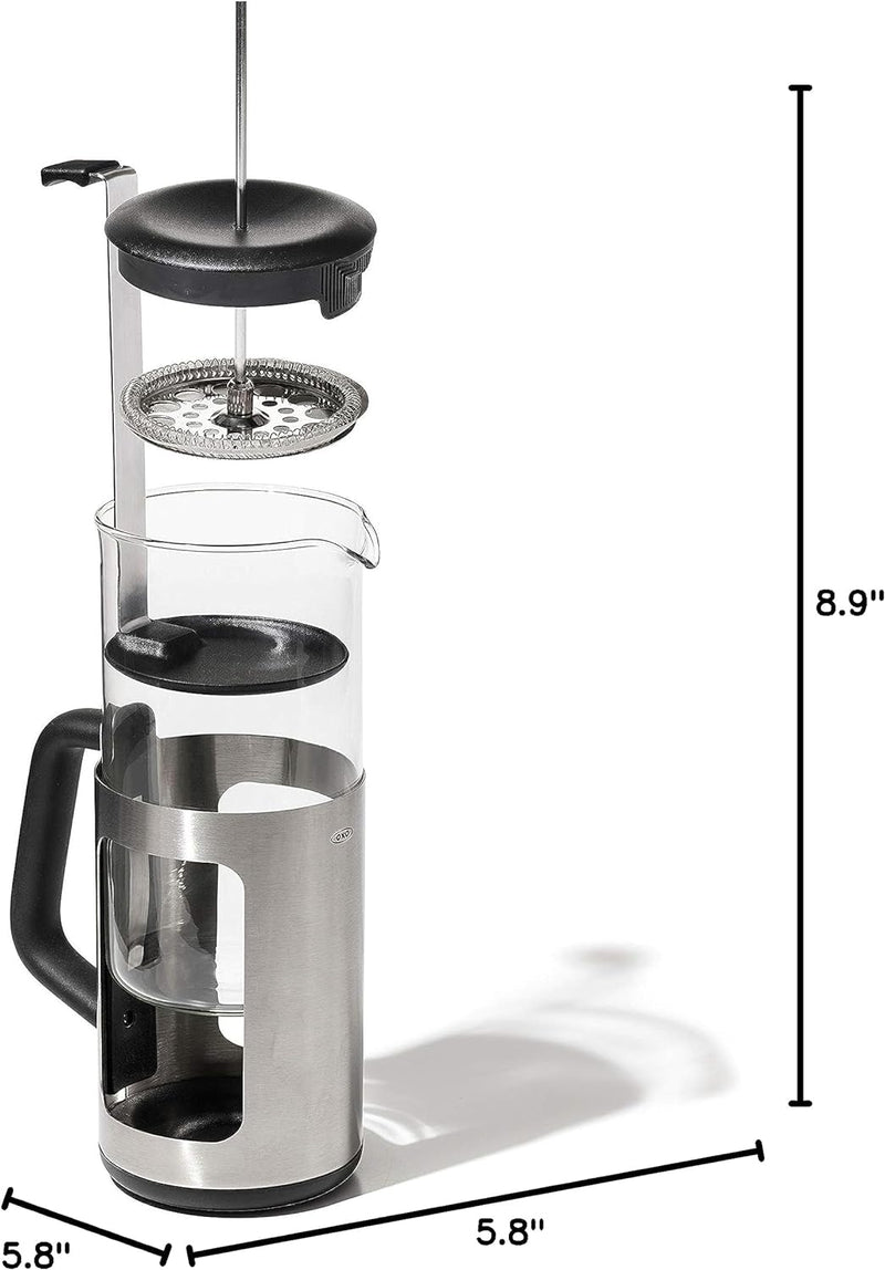 OXO Brew Stainless Steel French Press Coffee Maker – 32oz