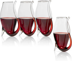 Crystal Port and Dessert Wine Sippers, Dry Sherry, Cordial, Aperitif & Nosing Copitas Tasting Glass - Dinner Drink Glassware Glasses | Set of 4 - 3 oz Sipper | - The Wine Savant