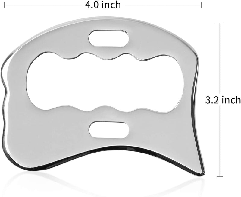 Guasha Massage Tool, Grade Stainless Steel Scraping Tool for Soft Tissue Upgrade Physical Therapy Stuff,Used for Back, Legs, Arms,Neck,Shoulder, Gua sha Tool