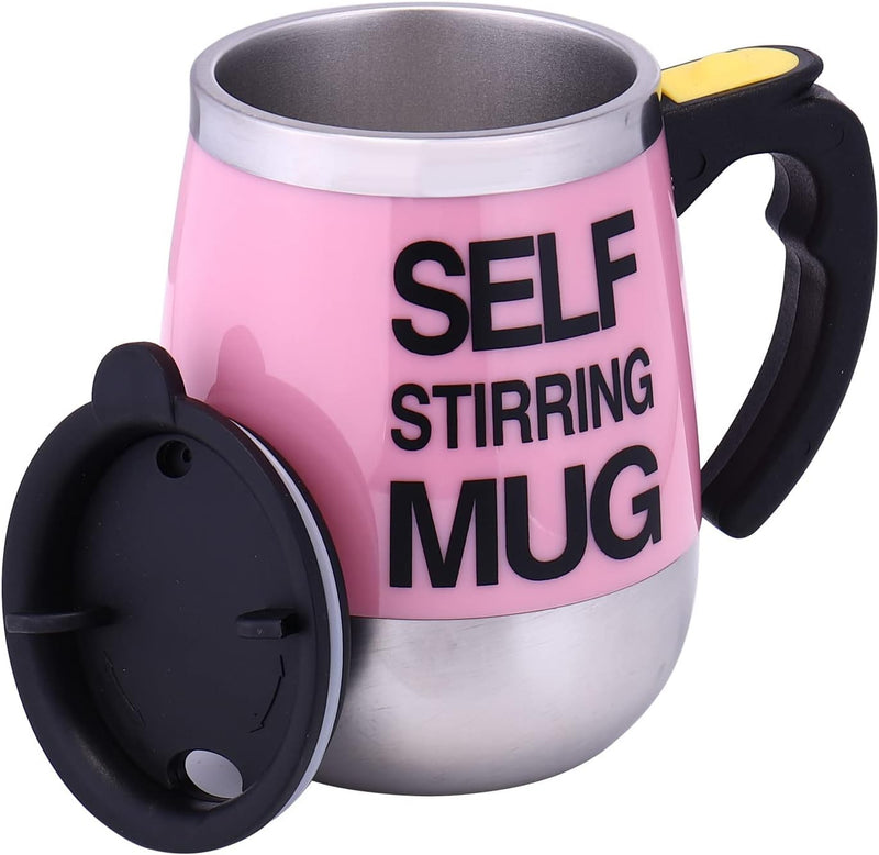 IAMPDD Self Stirring Mug Auto Self Mixing Stainless Steel Cup for Coffee/Tea/Hot Chocolate/Milk Mug for Office/Kitchen/Travel/Home -450ml/15oz The best gift（Sea blue）