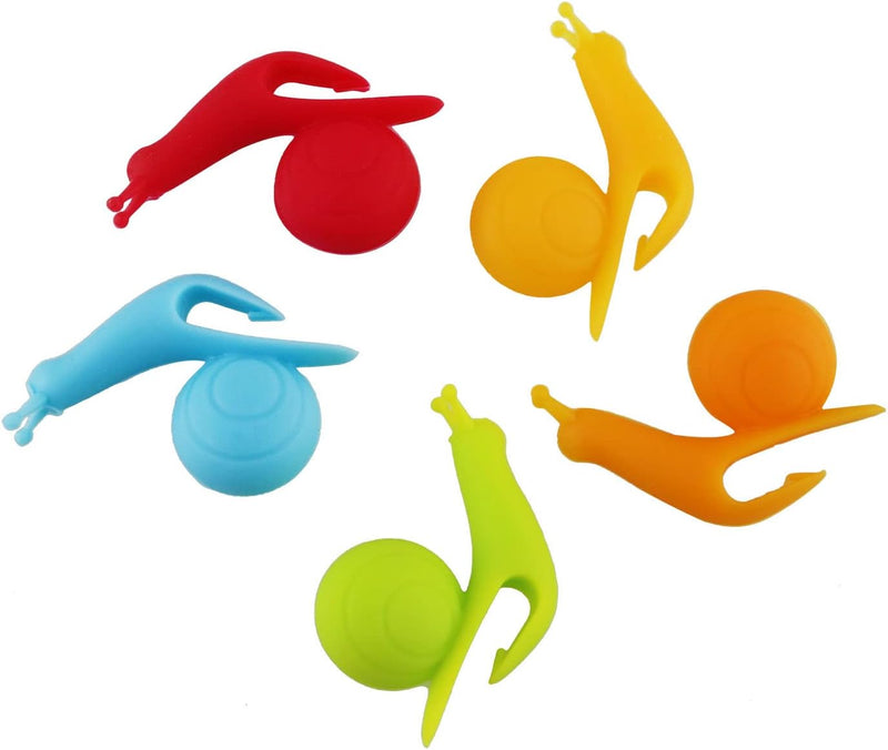 HSCGIN 10pcs Snail Shape Tea Bag Holder 35mm Cute Snail Tea Bag Clip for Cups Wine Glasses and Parties