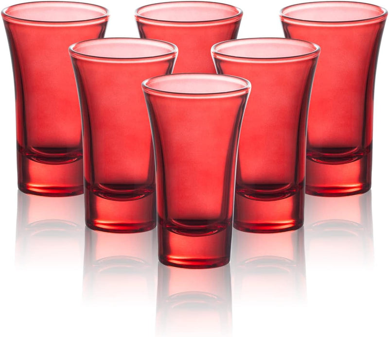 M&N HOME 6-Pack Heavy Base Shot Glass Set, 2-Ounce Shot Glasses