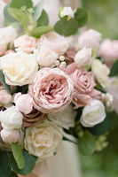 Large Free-Form Bridal Bouquet in Dusty Rose & Cream