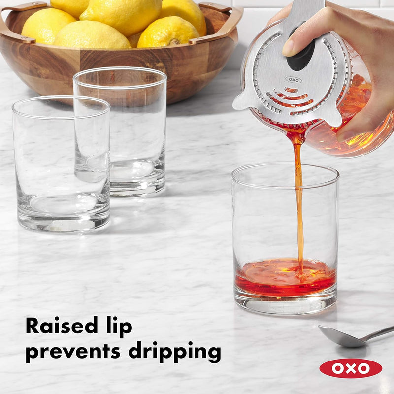 OXO Double Cocktail Jigger & Strainer Set