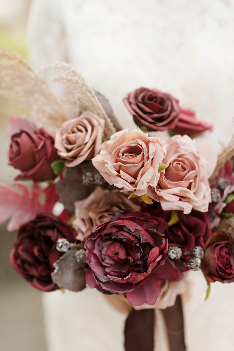 Burgundy  Dusty Rose DIY Flower Boxes