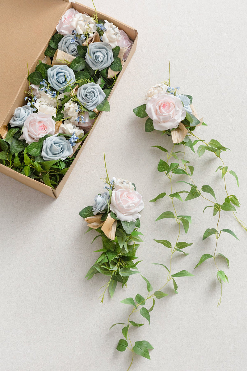 English Pastel Wedding Pew Flowers - Clearance