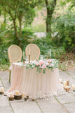 Head Table Floral Swags in Blush & Cream