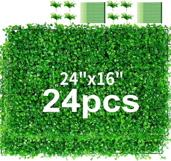 Artificial Boxwood Hedge Panels - UV Protected for Garden and Fence Decoration