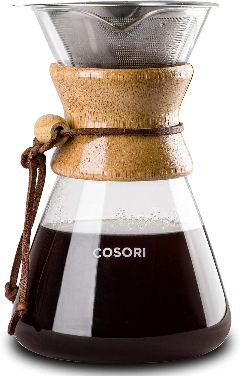 COSORI Electric Gooseneck Kettle with 5 Variable Presets, 100% Stainless Steel Inner Lid & Bottom, 0.8L, Pour Over Coffee Maker with Stainless Steel Filter, 34oz