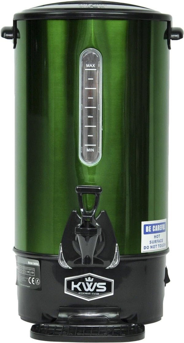 KWS WB-10 9.7L/41Cups Commercial Heat Insulated Water Boiler and Warmer Stainless Steel (Green)