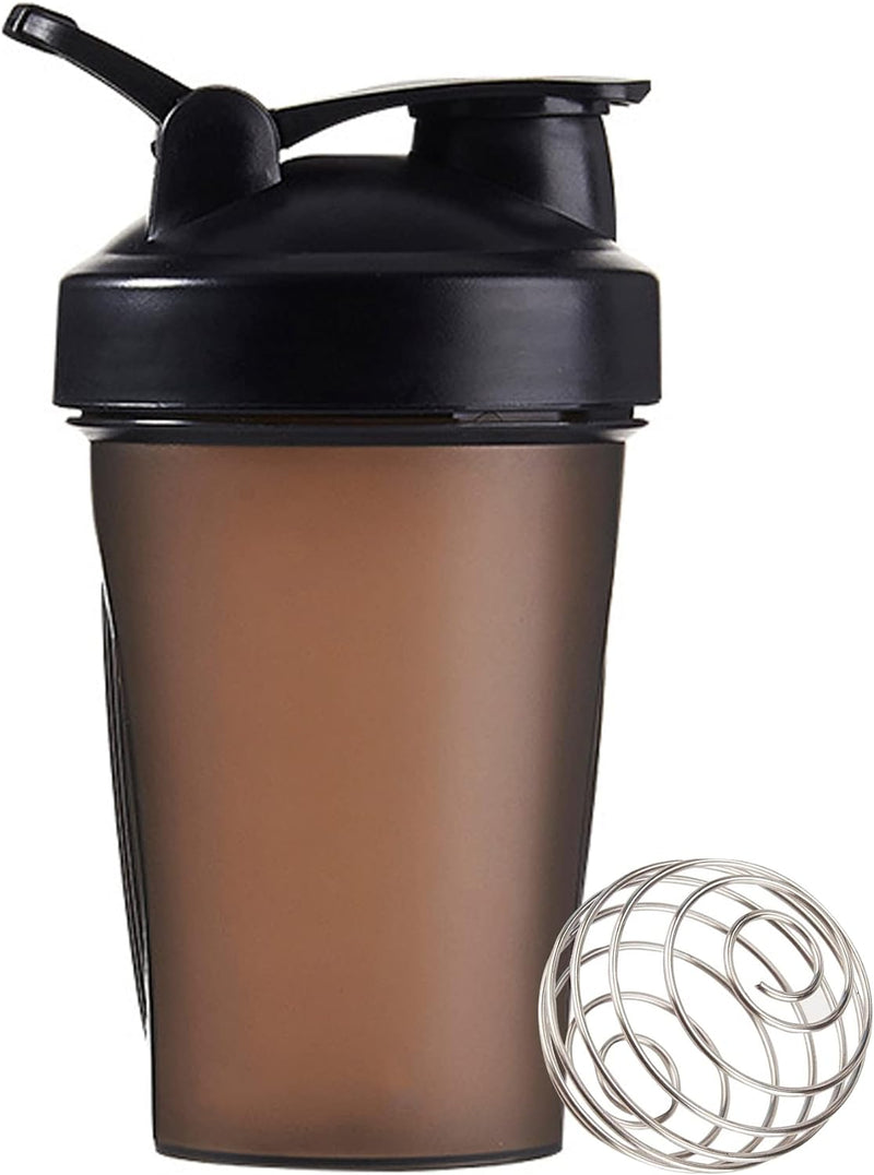 NaDale Shaker Bottle for Protein Mixes 12oz/400ml Pre Workout Shaker Bottles with A Small Stainless Blender Ball and Classic Loop Hook BPA Free, Purple