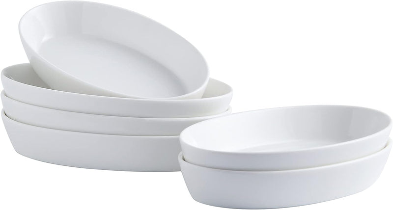 Ceramic Oval Gratin Dishes Oven Safe Set of 4 - 115oz